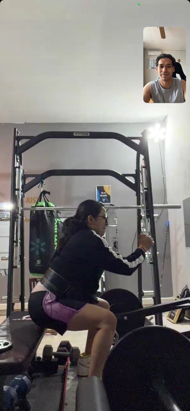 Entrenamiento por videollamada con un cliente