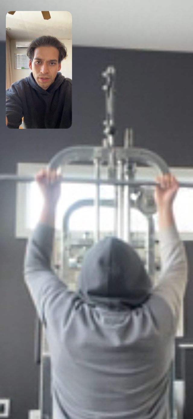 Entrenamiento por videollamada con un cliente