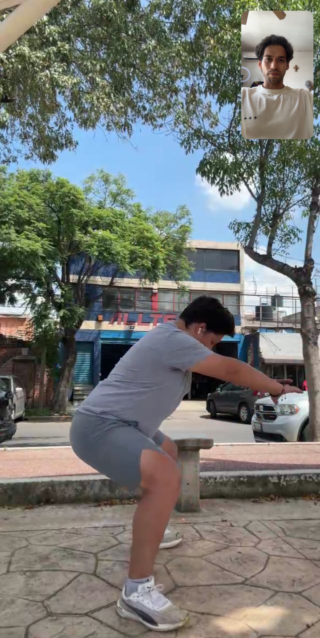 Entrenamiento por videollamada con un cliente
