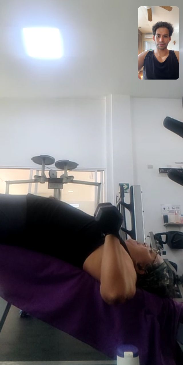Entrenamiento por videollamada con un cliente
