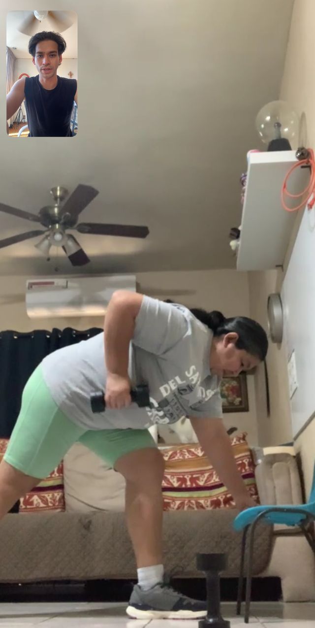 Entrenamiento por videollamada con un cliente