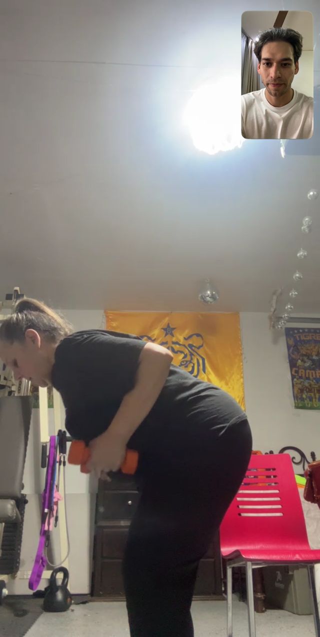 Entrenamiento por videollamada con un cliente