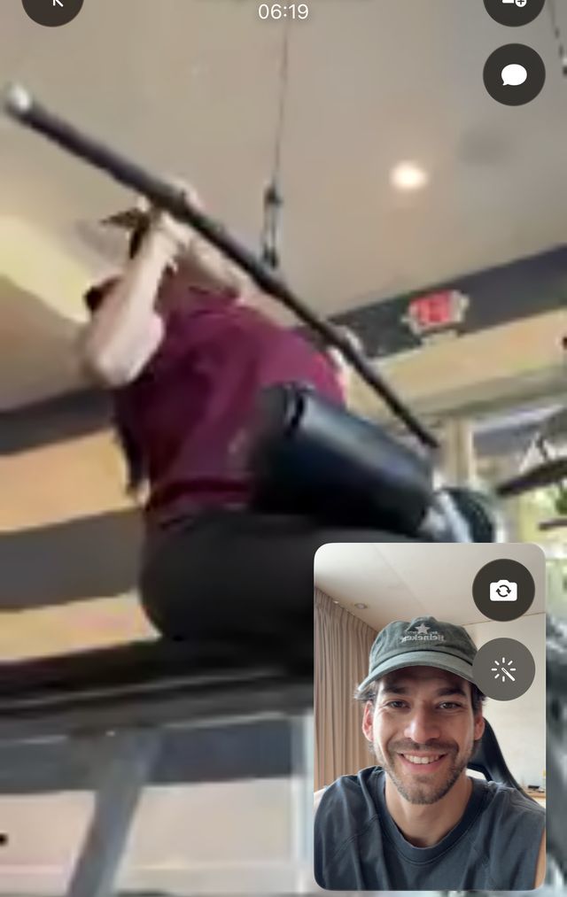 Entrenamiento por videollamada con un cliente